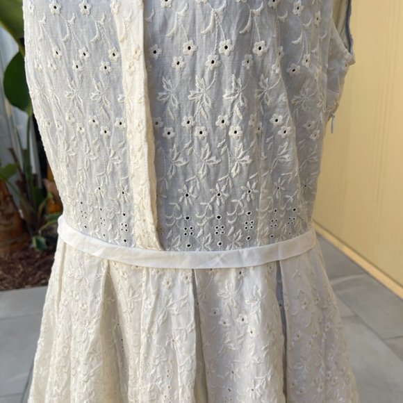 Band Of Outsiders Eyelet Sleevelss Dress Size Large - Picture 3 of 9